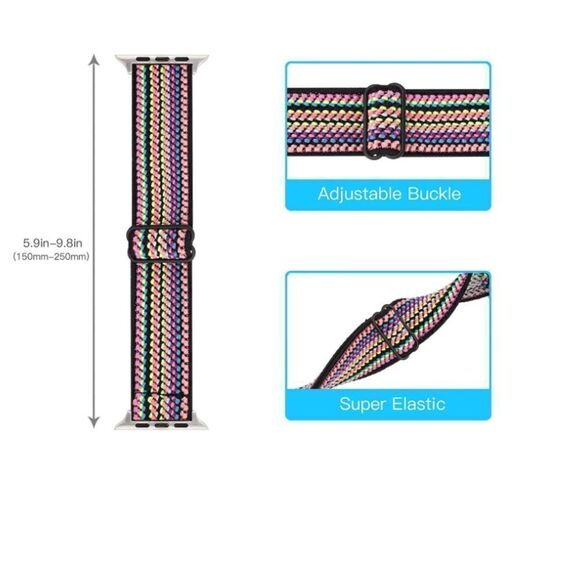 Colorful Stretchy Loop Band for Apple Watch - Picture 2 of 4